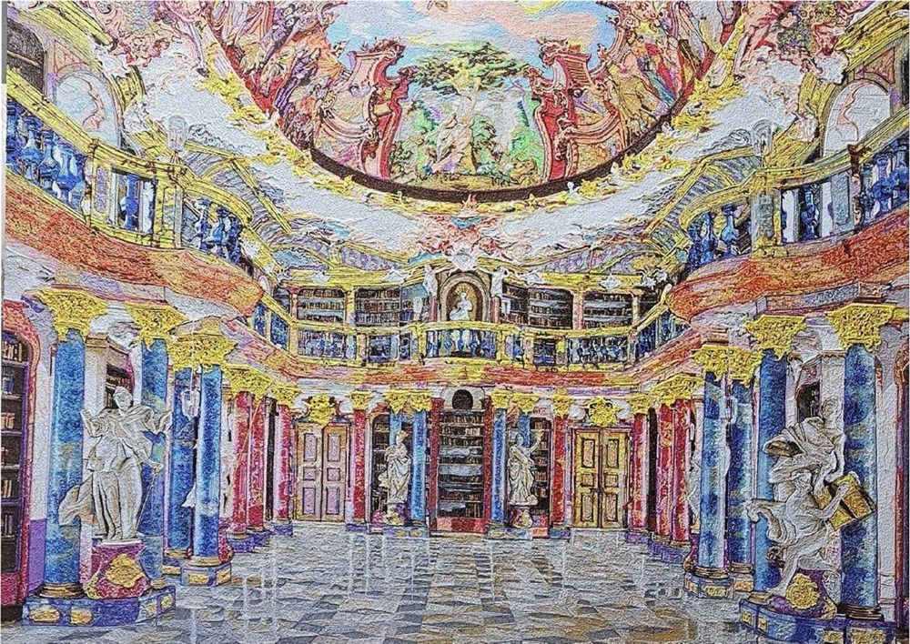 비블링겐수도원도서관Wibingen Abbey Library, 2023, Mixed media on canvas. 194x130cm-2.jpg