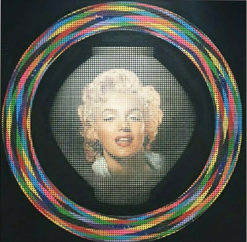 달 항아리와 마릴린 먼로, 2018, Mixed media on canvas, 135x135cm-2.jpg