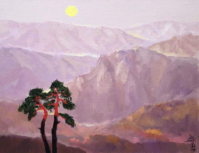 34_두타산 송 1104_45.5cmx45cm_oil on woodcut_2024.jpg